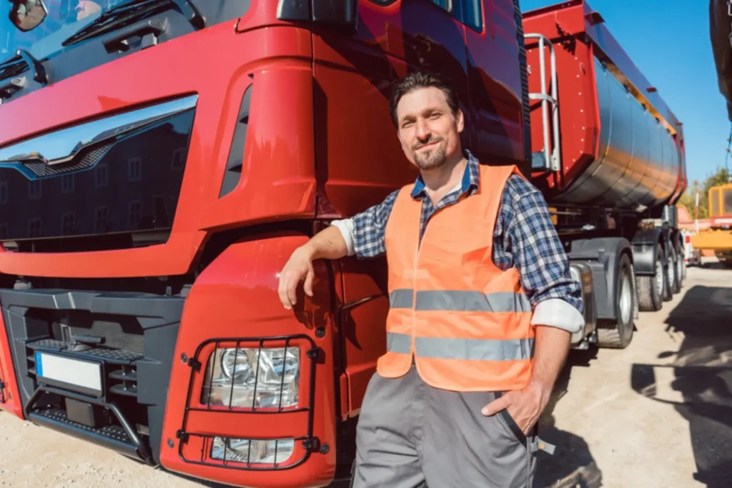 Vozač i kamion transportne firme